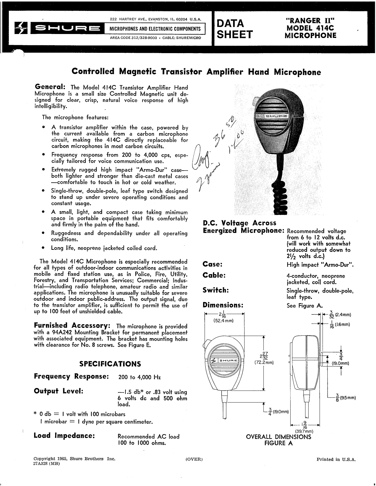 Shure 414C User Guide - ManualMachine.com