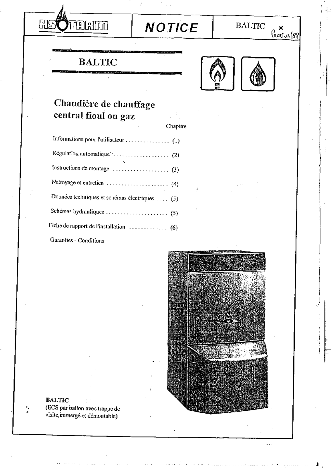 HS FRANCE Baltic G User Manual