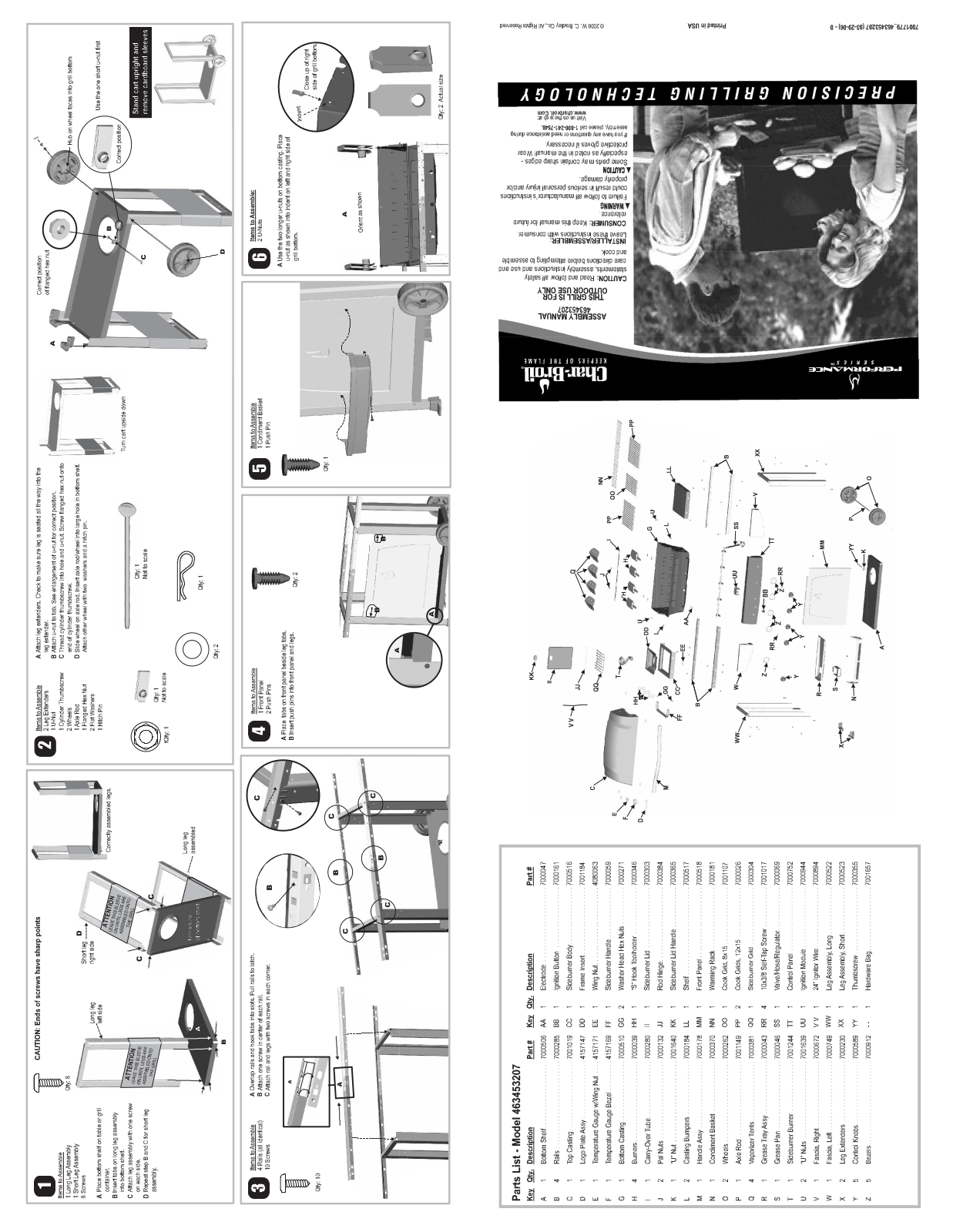 Charbroil 463453207 Owner's Manual