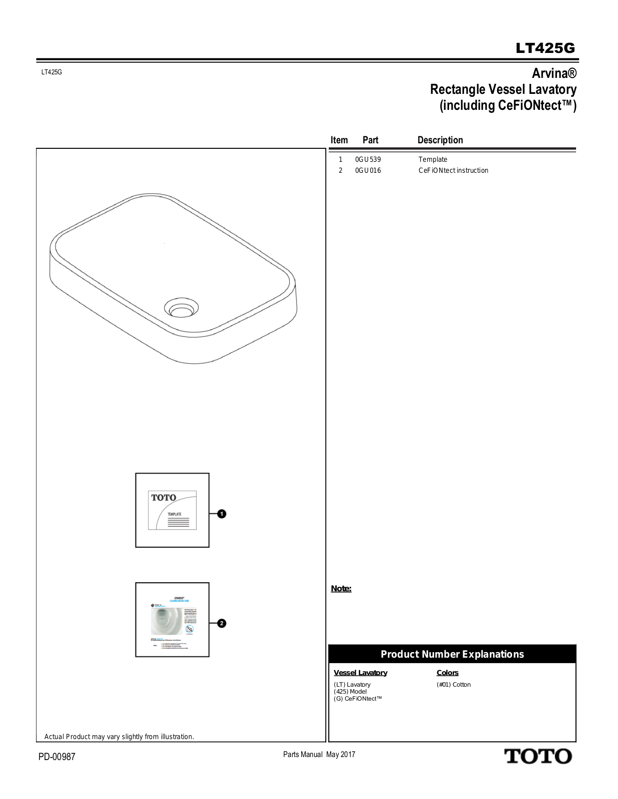 TOTO SBSA2065 Specifications - ManualMachine.com