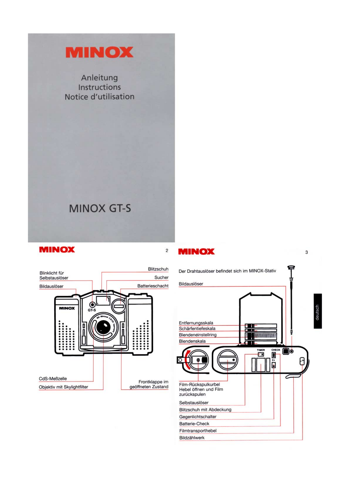 Minox GT-S Instruction Manual