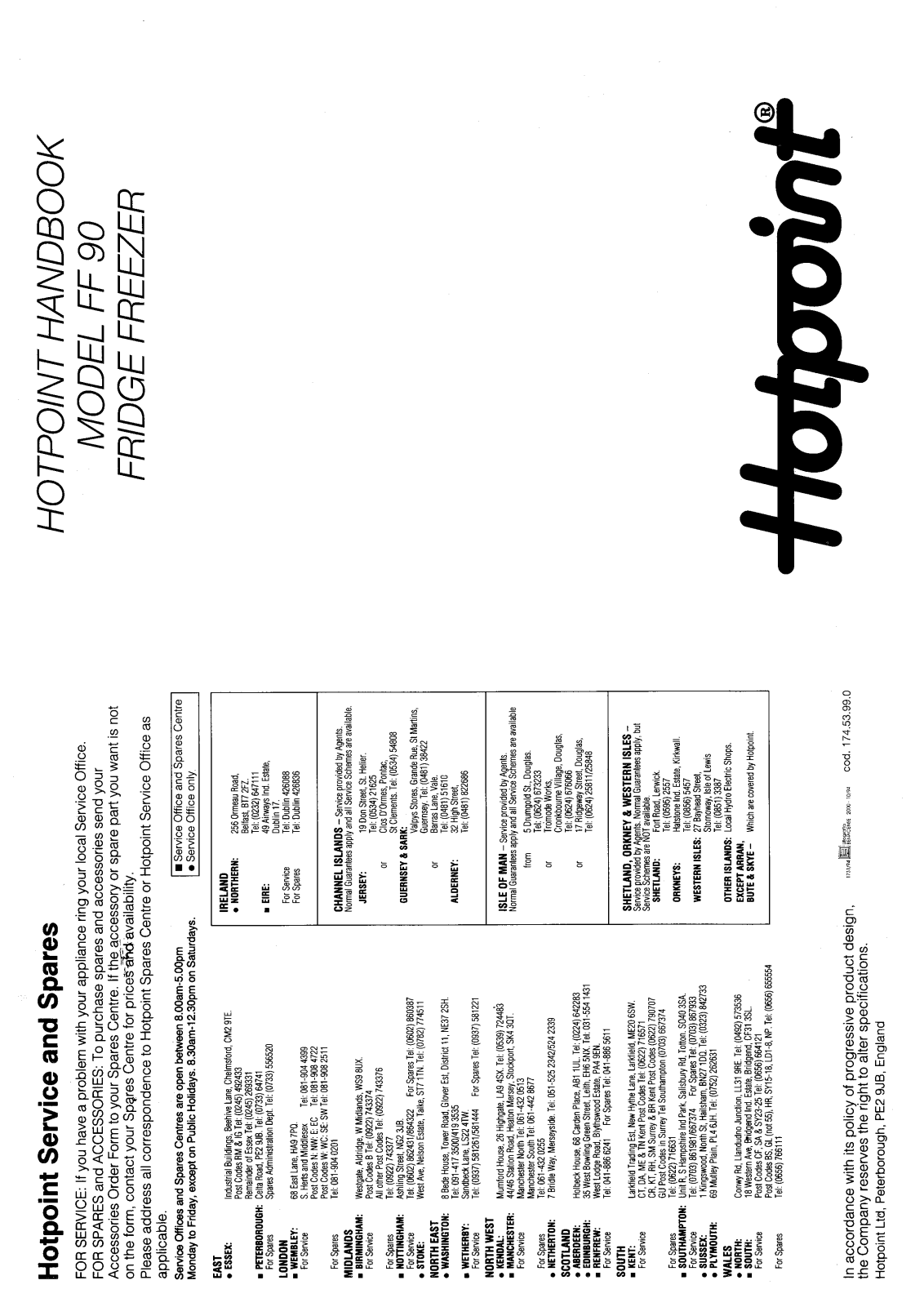 Hotpoint-Ariston HB8895 User Manual