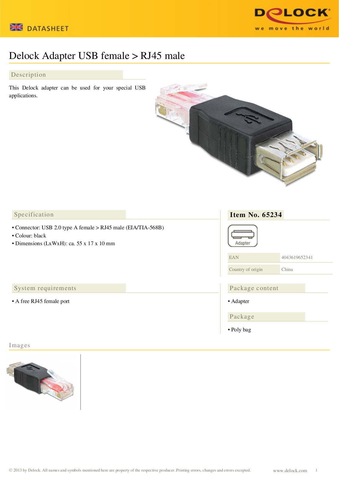 DeLOCK 65234 User Manual