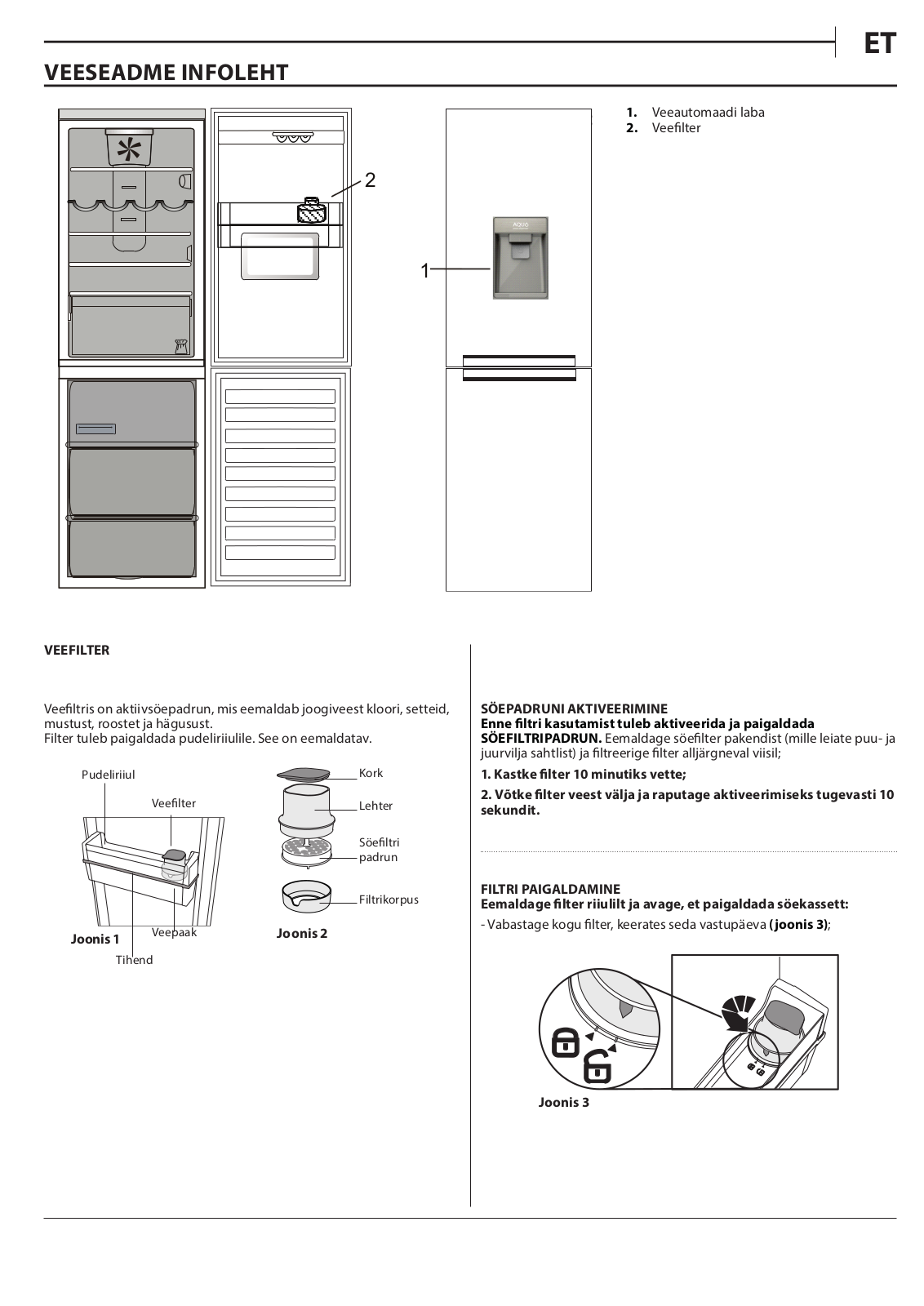 INDESIT LI8 S1E S AQUA Daily Reference Guide