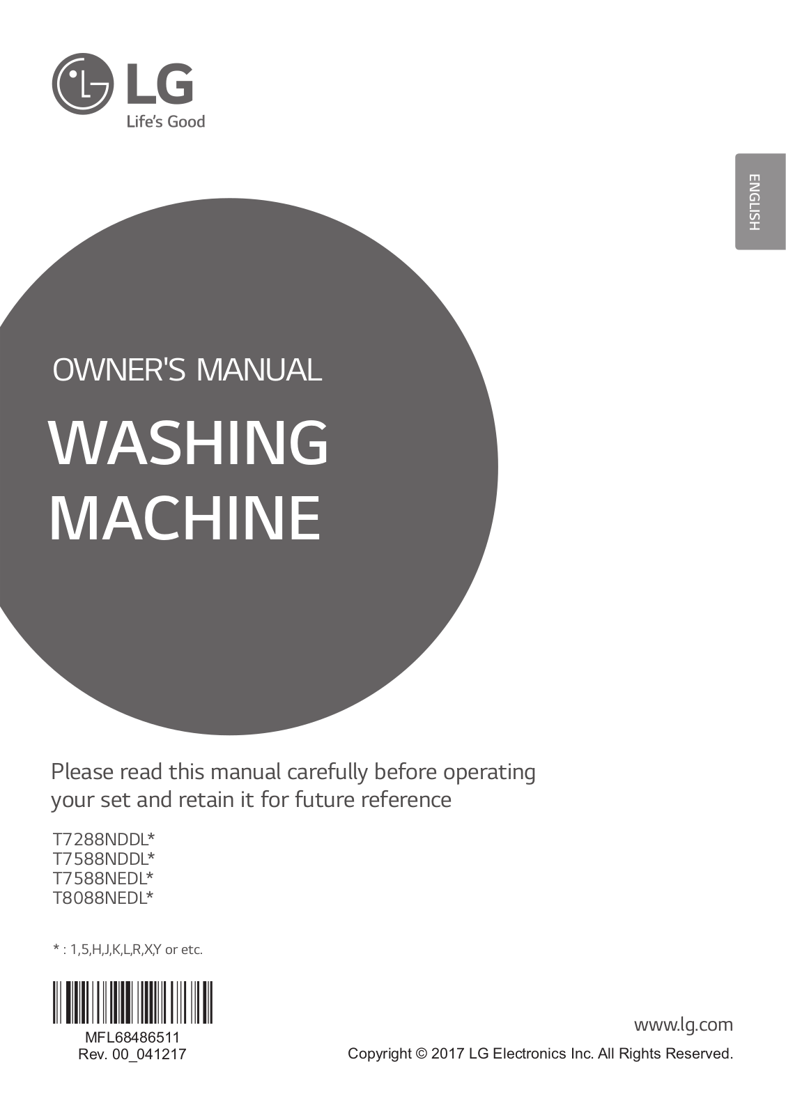 LG T8088NEDLA Owner’s Manual