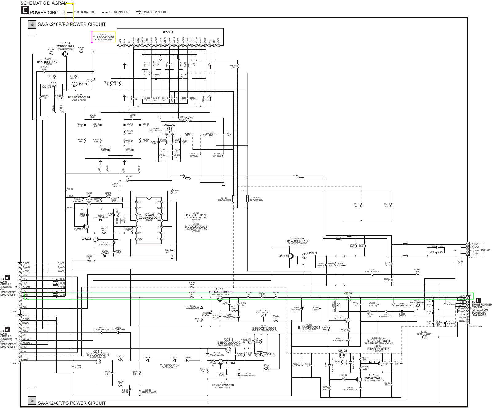 Panasonic ak 240 Diagram