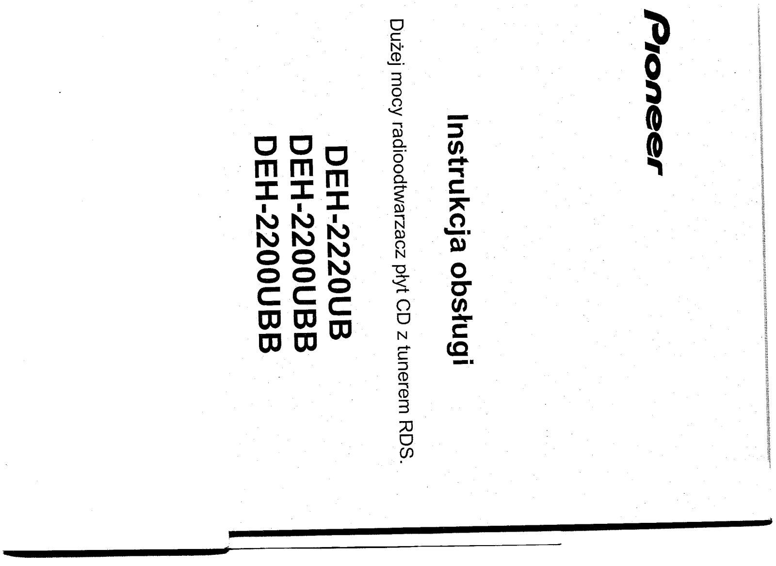 Pioneer DEH-2220UB, DEH-2200UBB User Manual