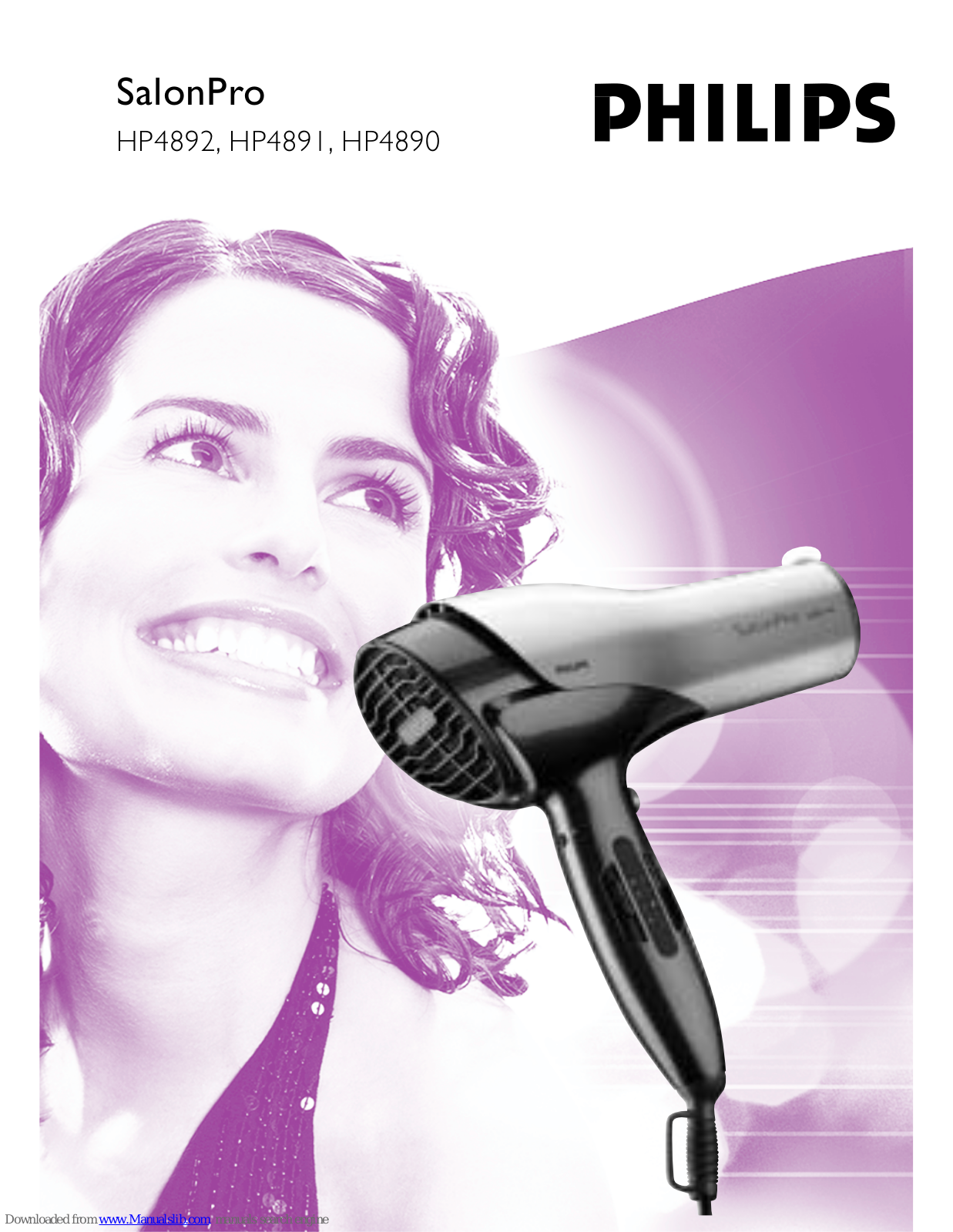 Philips SalonPro HP4892, SalonPro HP4891, SalonPro HP4890 User Manual