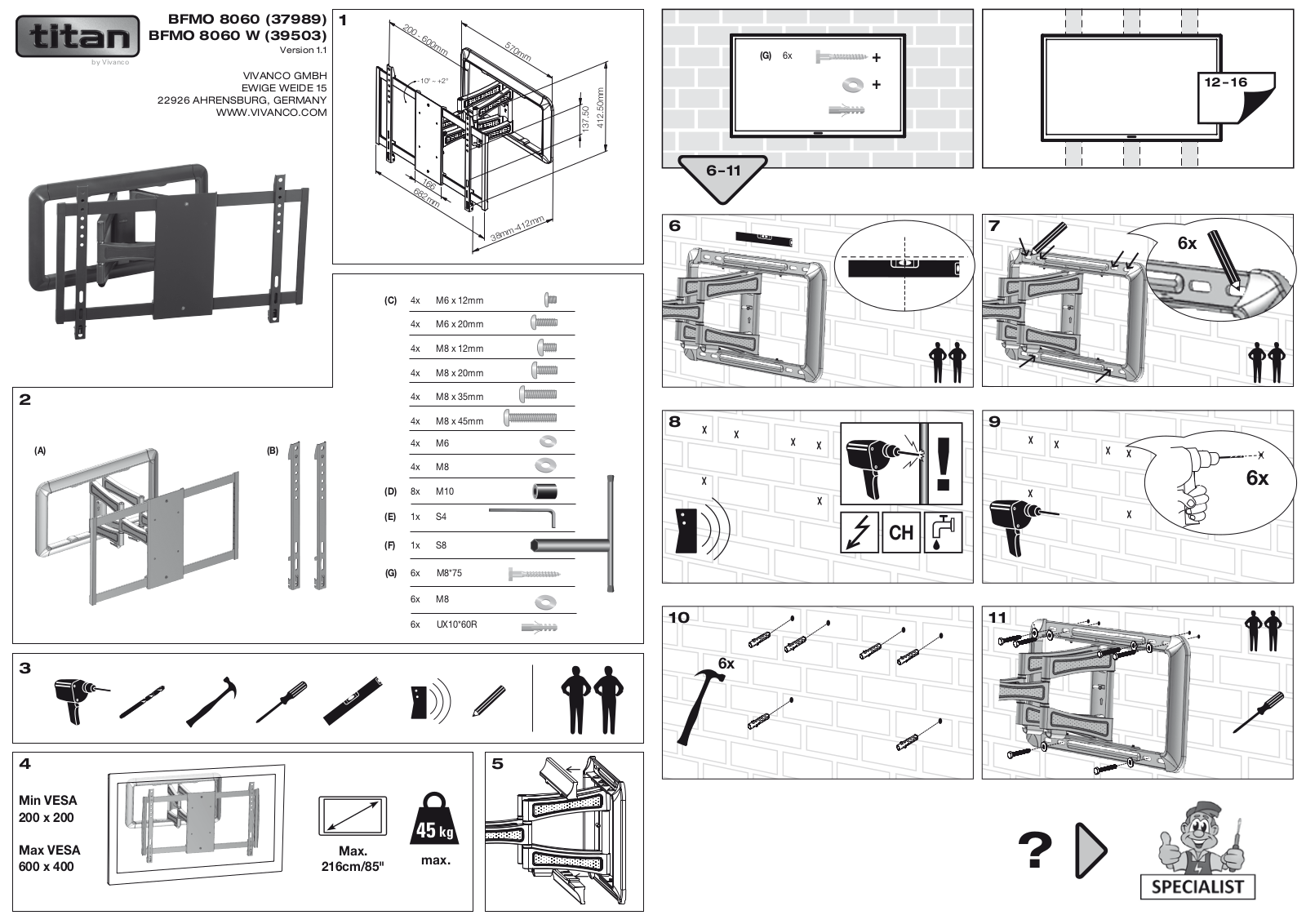 Vivanco Titan BFMO 8060 W operation manual