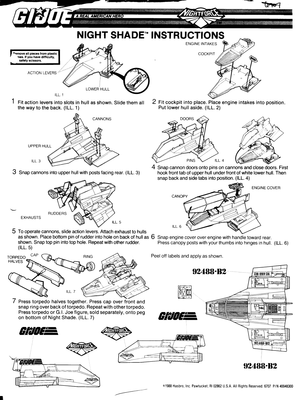 HASBRO GIJoe Night Shade User Manual