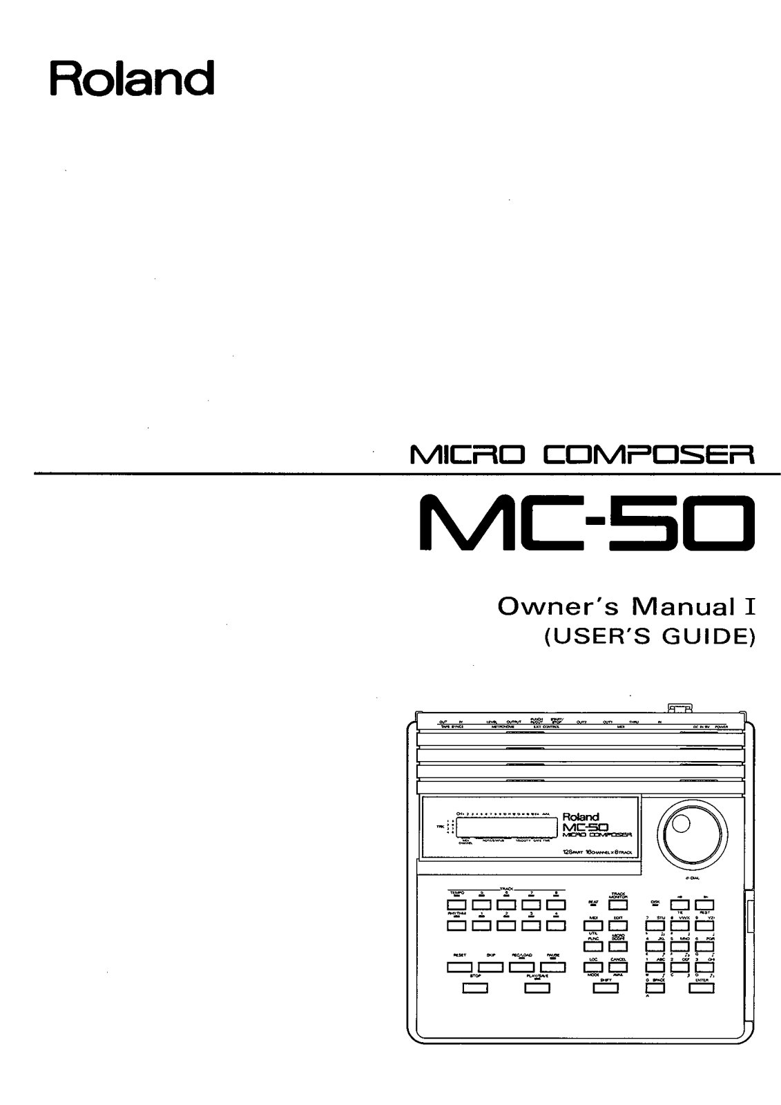 Roland MC 50 Service Manual