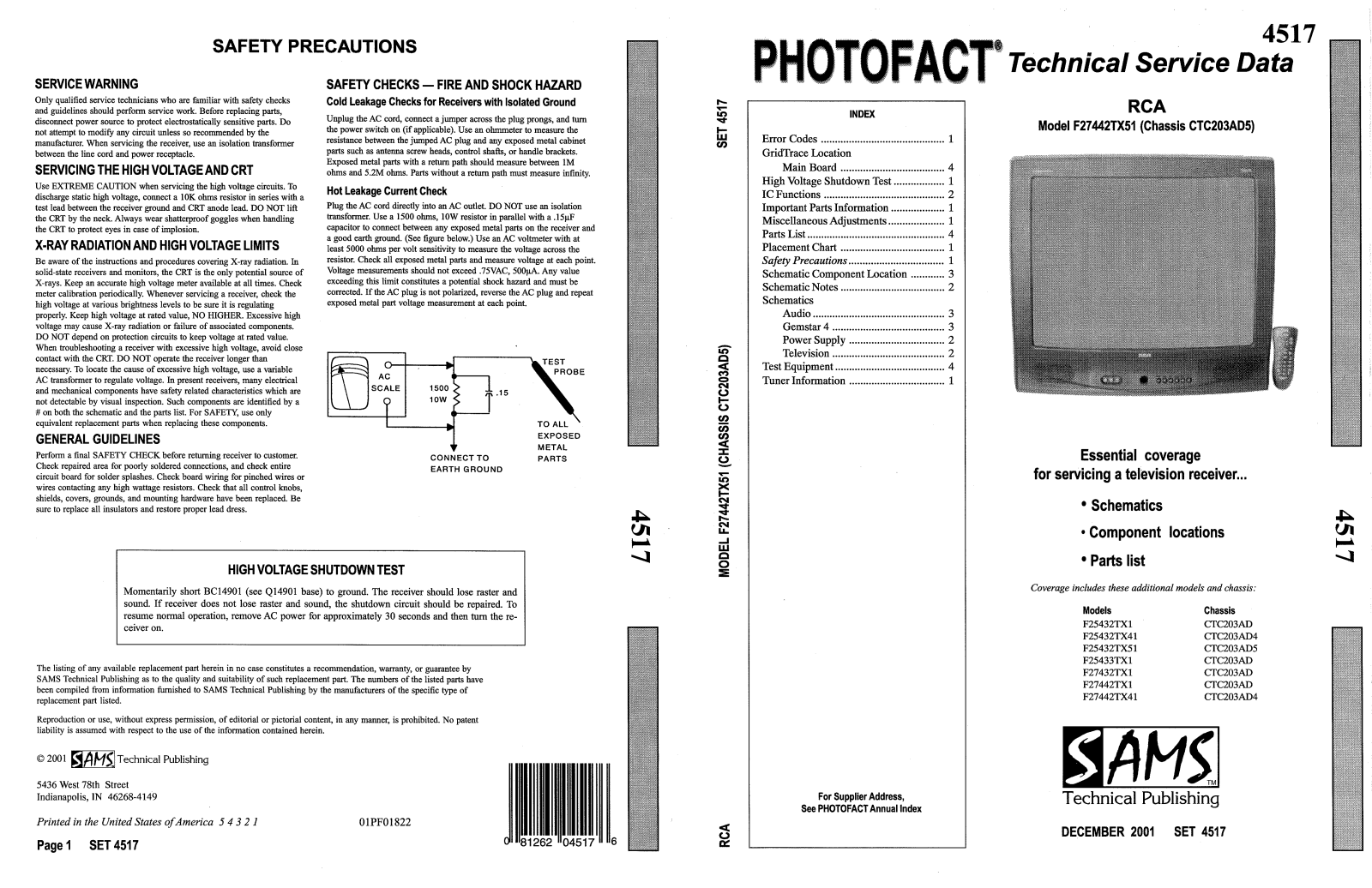 RCA CTC 205AD5, CT203AD5 Diagram