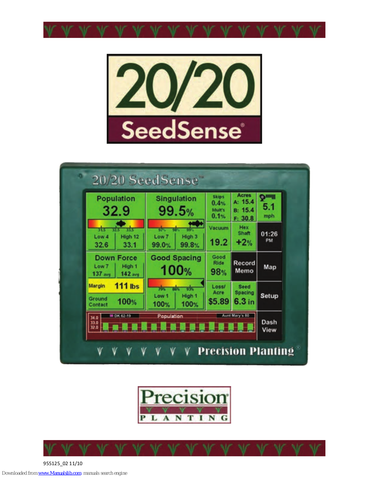 Precision Planting 20/20 SeedSense Operator's Manual