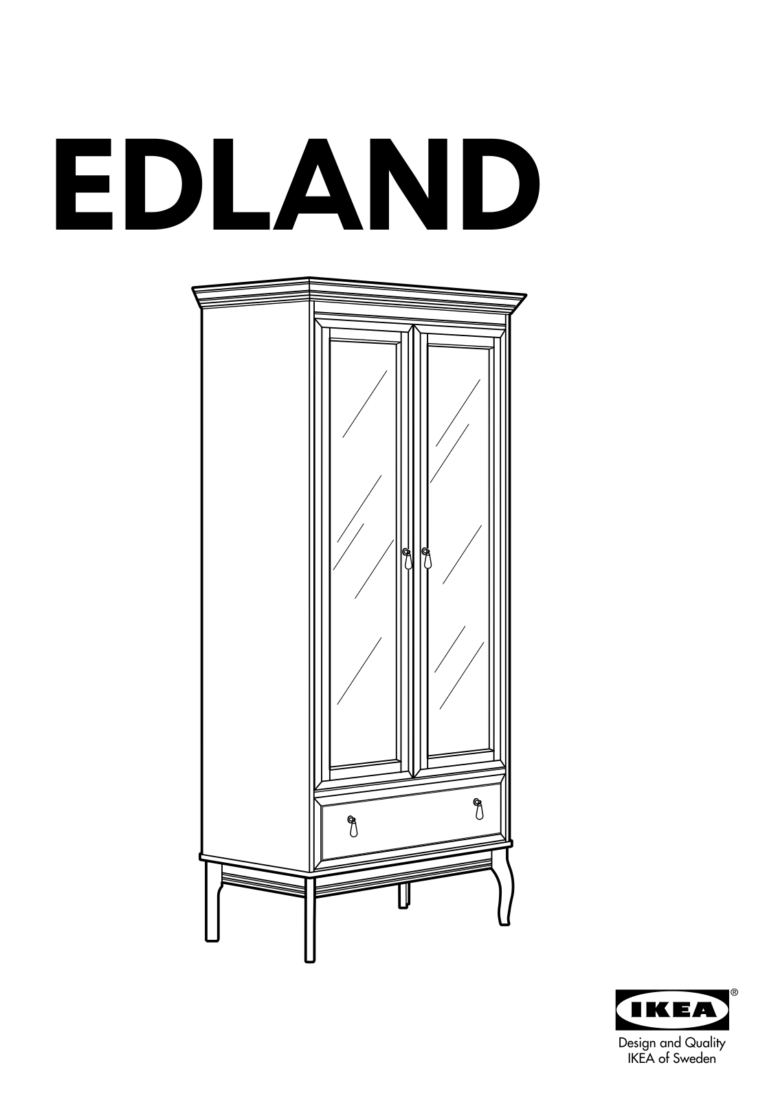 IKEA EDLAND LINEN CABINET Assembly Instruction