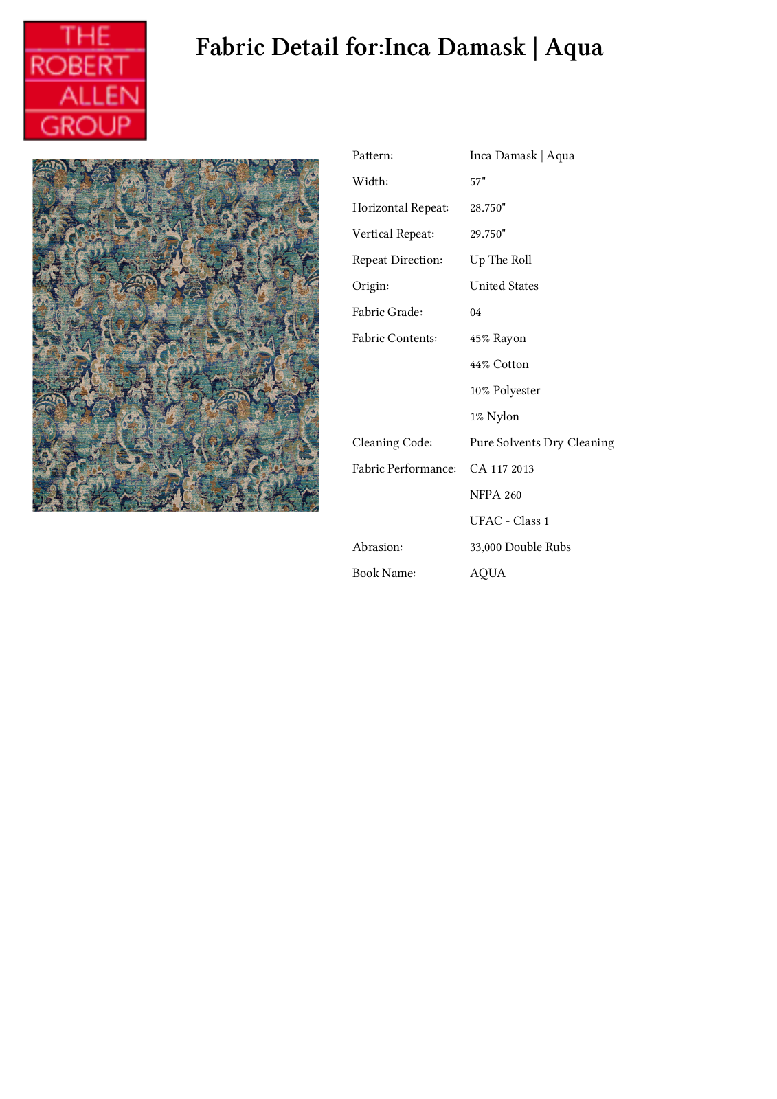 Robert Allen RALF1628 Specifications - ManualMachine.com