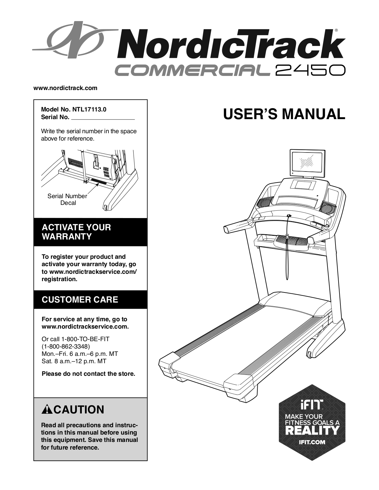 NordicTrack NTL171130 Owner's Manual