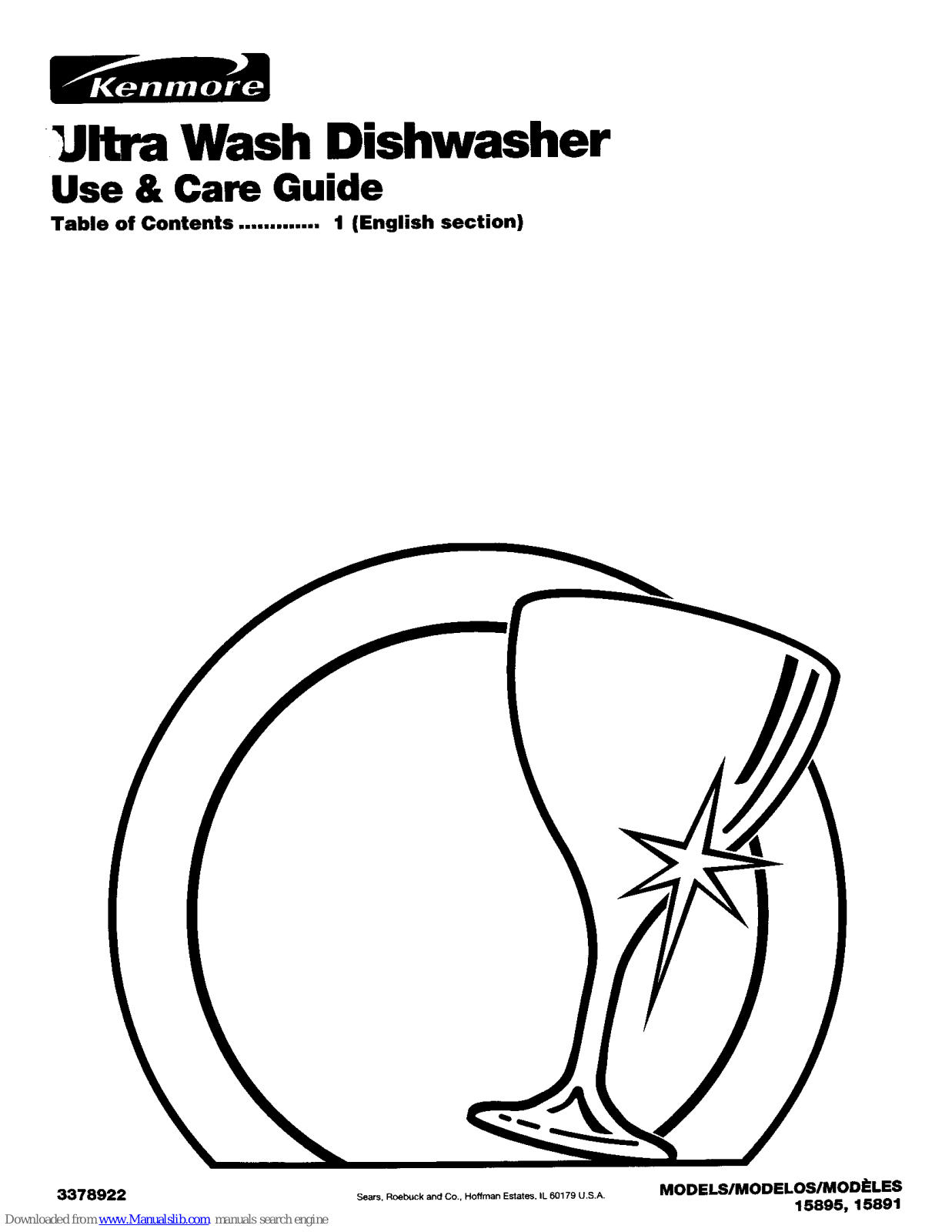 Kenmore 15895, 15891, Ultra Wash 15895, Ultra Wash 15891 Use & Care Manual - ManualMachine.com