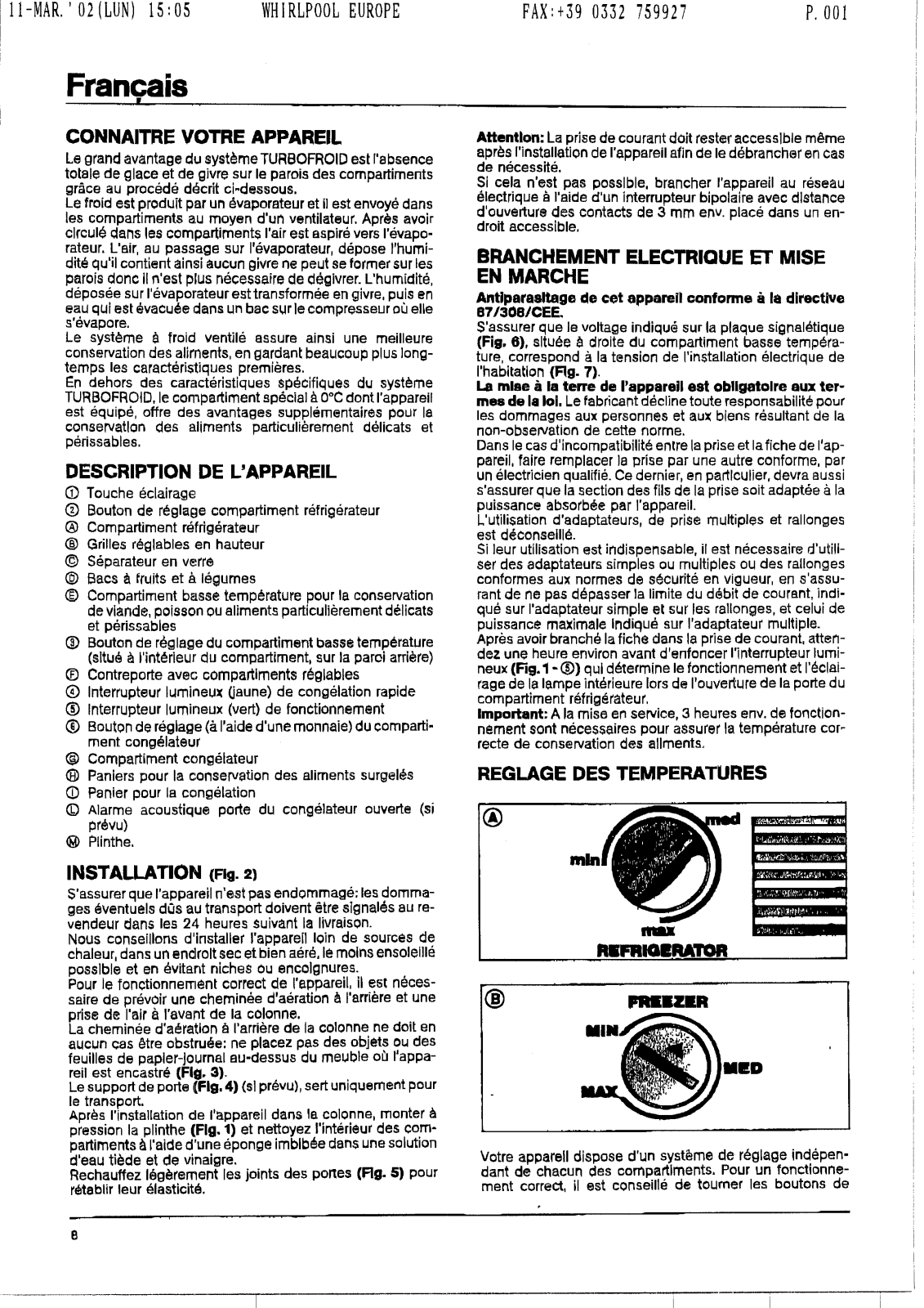 SMEG CR317SE User Manual