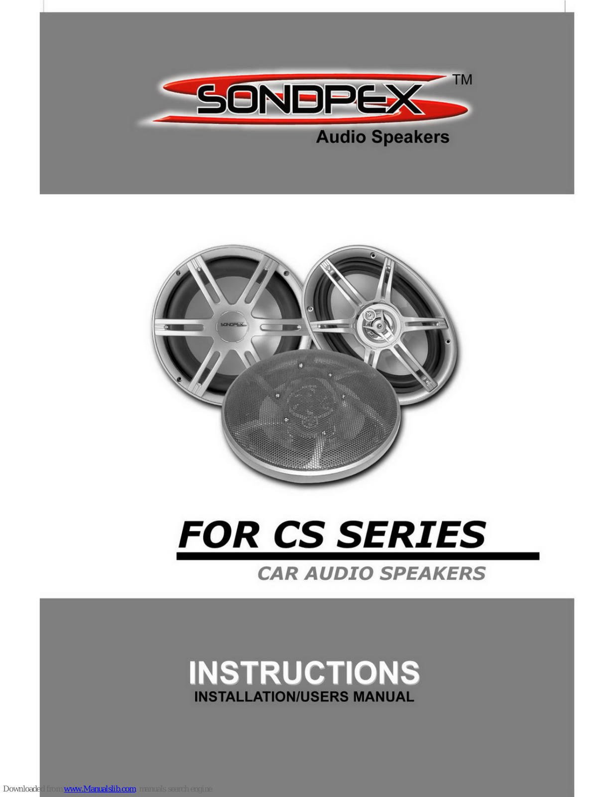 Sondpex CS Series Instructions Manual