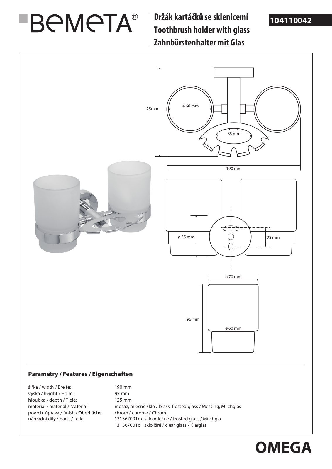 Bemeta Omega 104110042 User guide