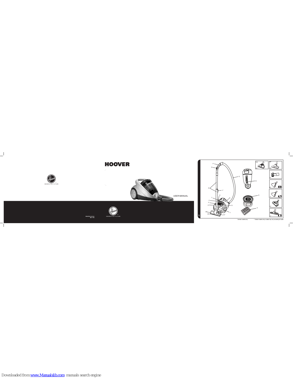 Hoover SX70HU01 User Manual