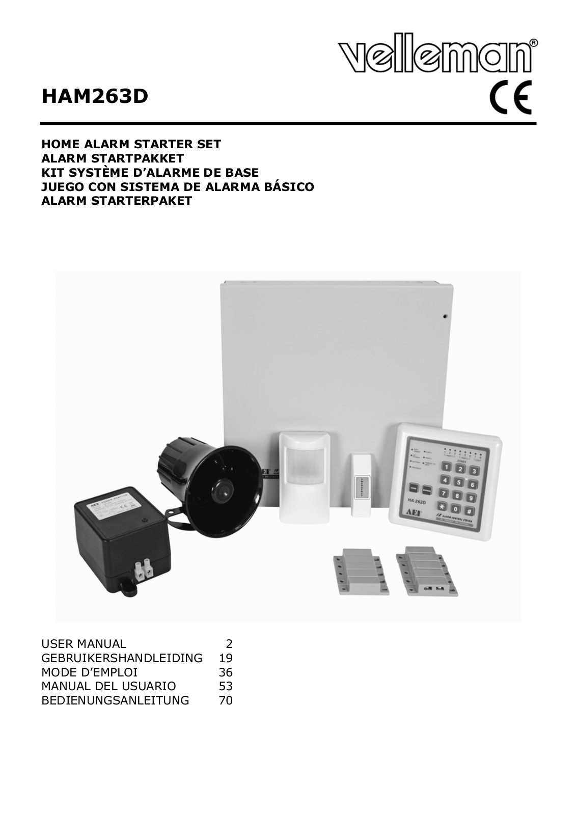 Velleman HAM263D User Manual