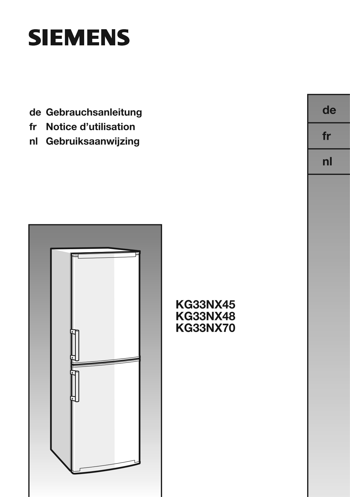 SIEMENS KG33NX45 User Manual