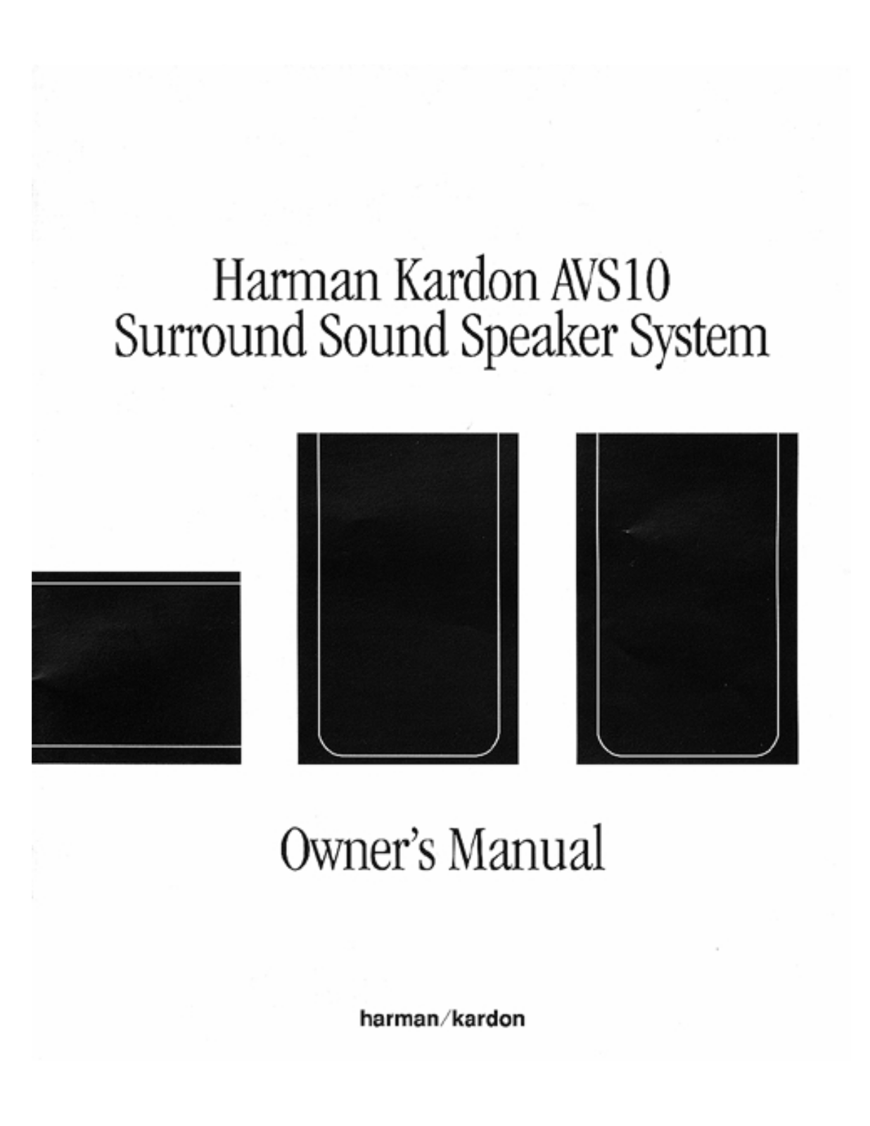 Harman kardon AVS10 Owners Guide