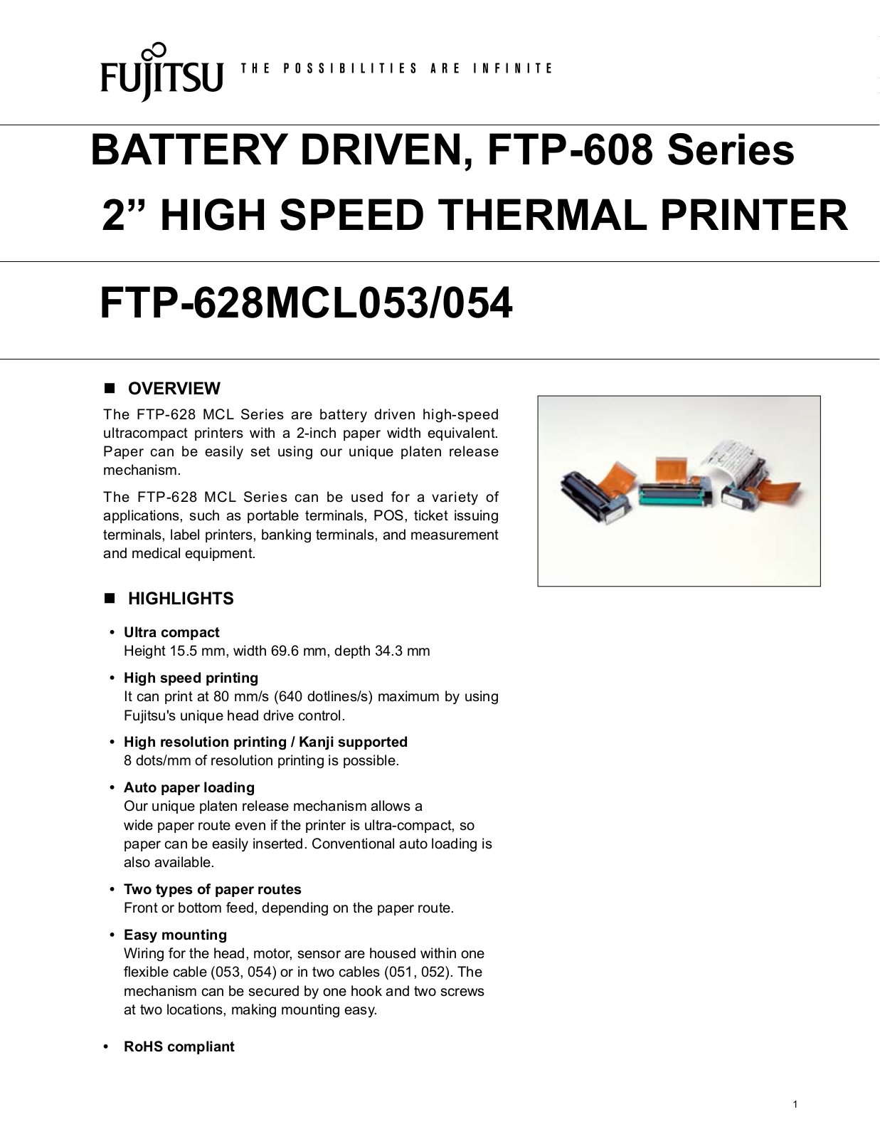 FUJITSU FTP-628MCL053 User Manual