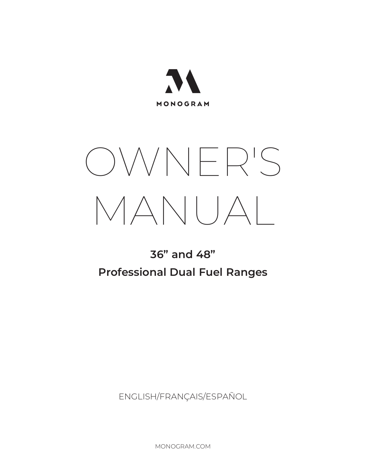 Monogram ZDP484NGTSS Owner's Manual