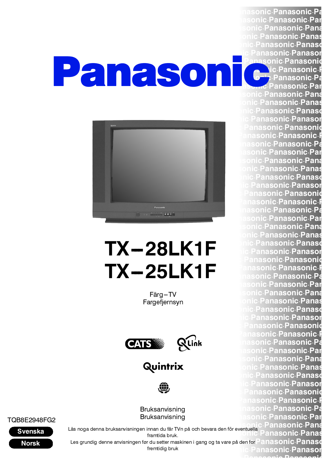 PANASONIC TX-28LK1F, TX-25LK1F User Manual