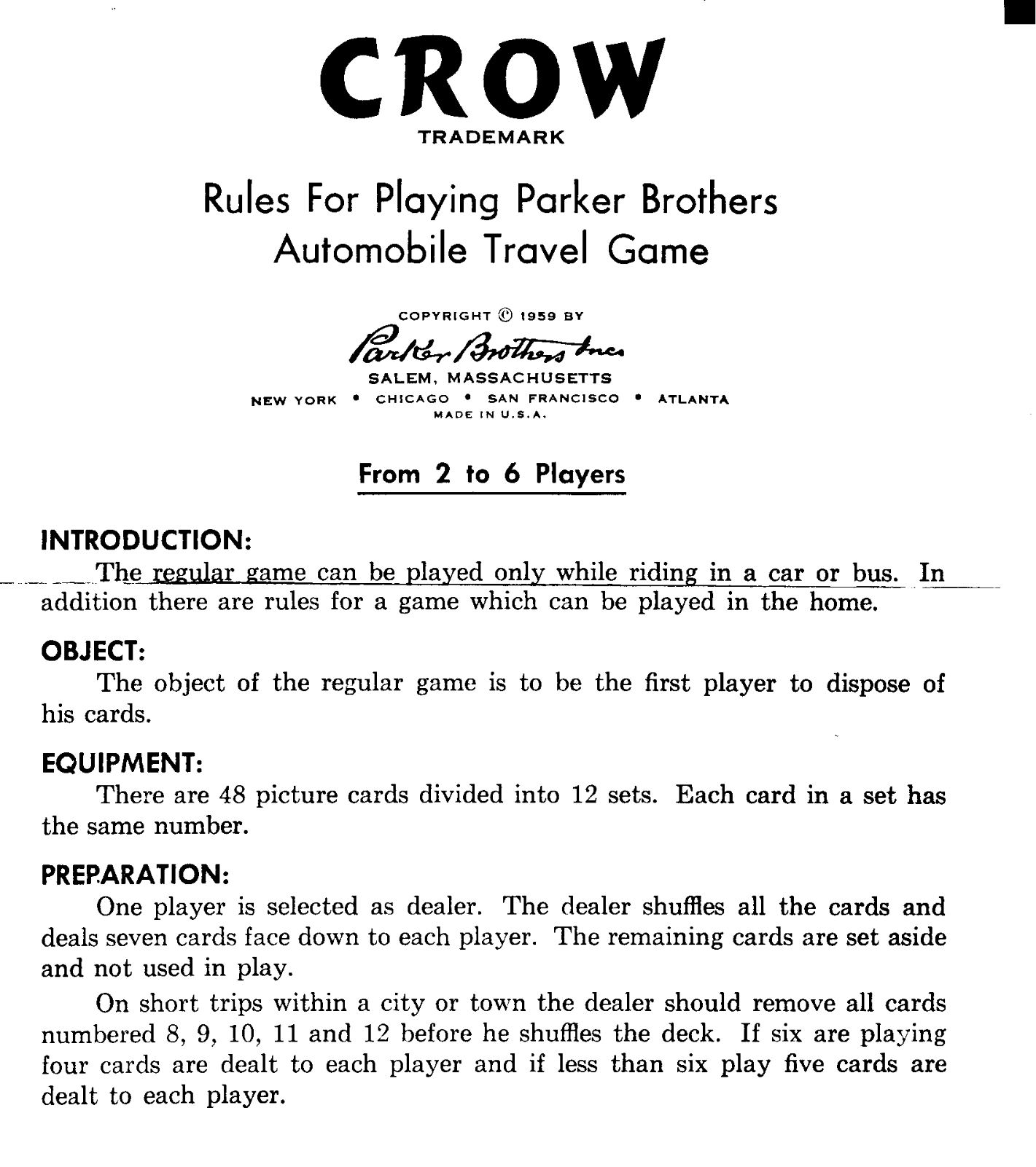 Hasbro CROW User Manual