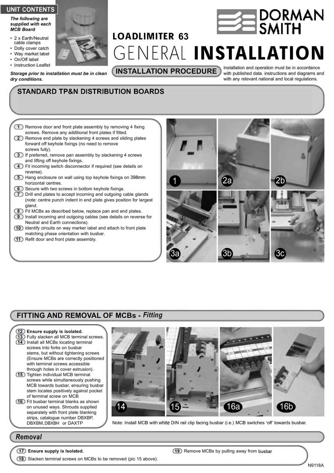 Dorman Smith LOADLIMITER 63 Installation Instructions - ManualMachine.com