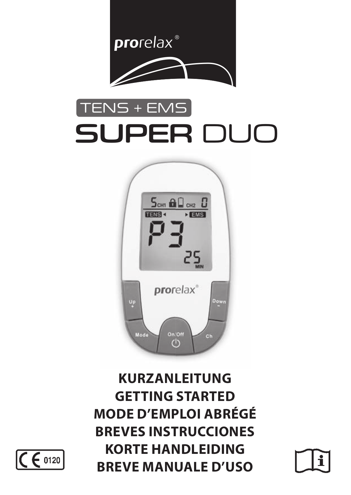 Prorelax TENS+EMS SUPER DUO Getting Started - ManualMachine.com