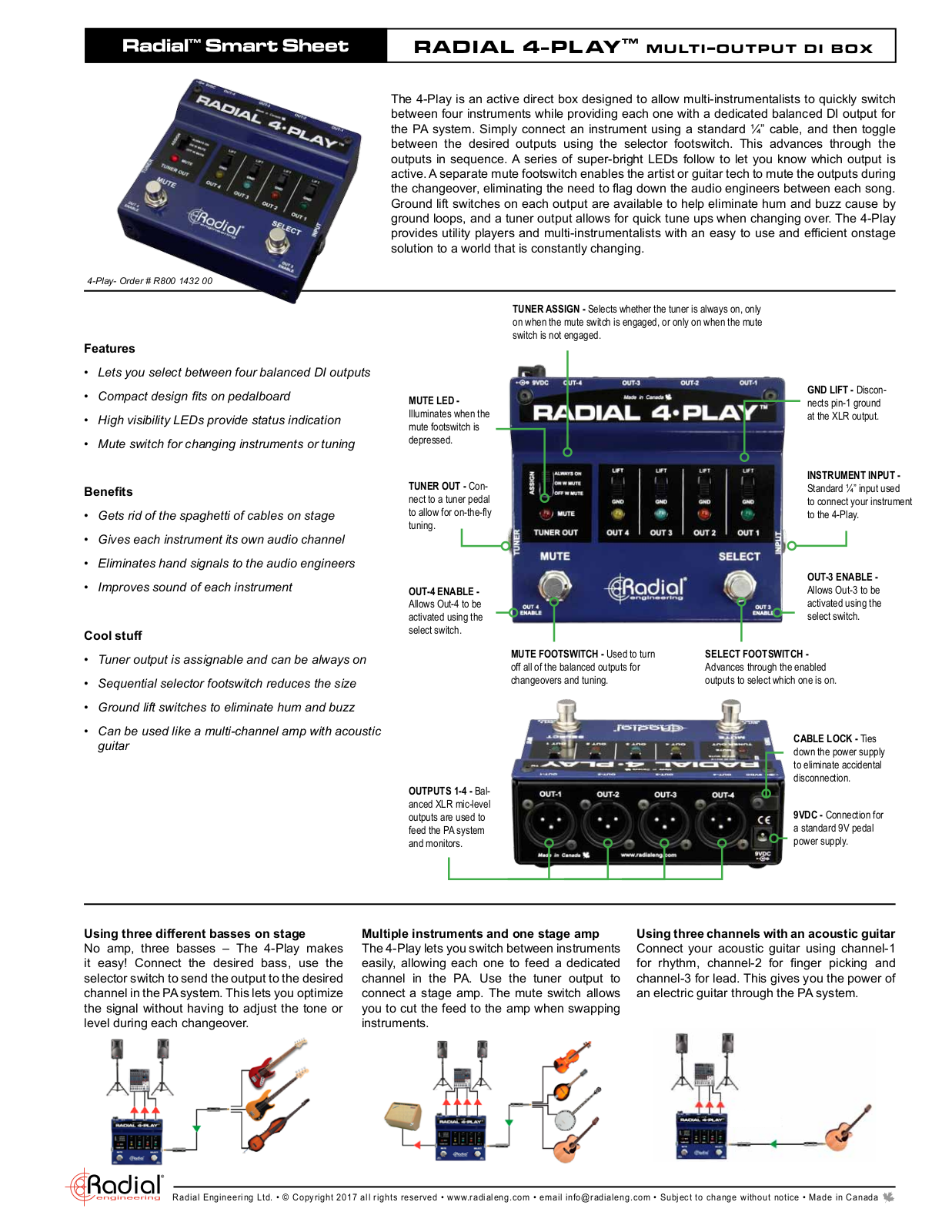 Radial Engineering 4-Play User Manual