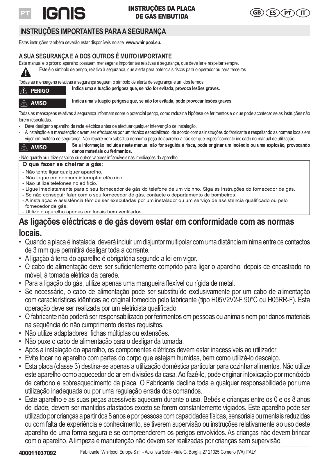 IGNIS AKS 338/IX User Manual