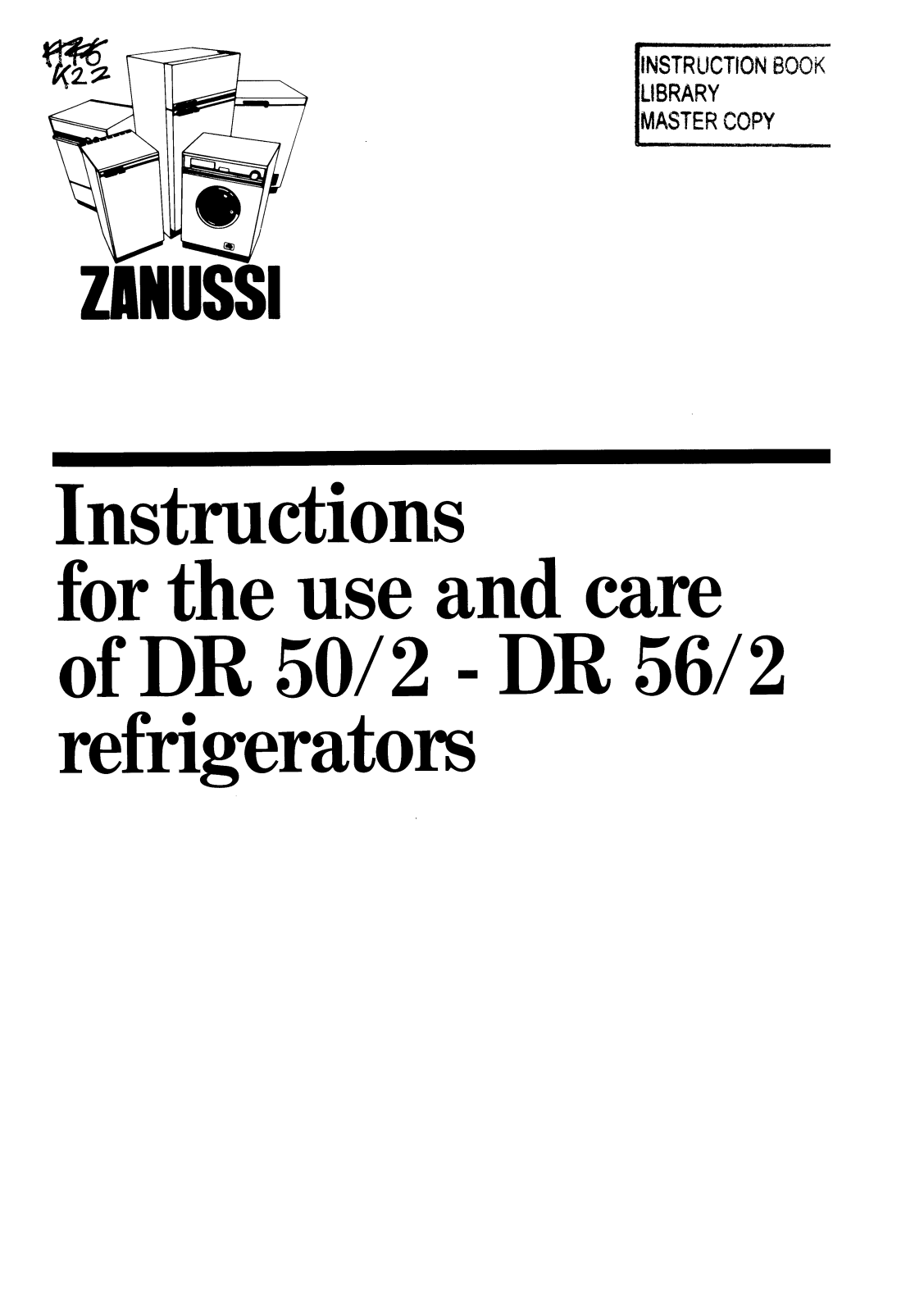 Zanussi DR56/2/C, DR56/2/B, DR50/2/B User Manual