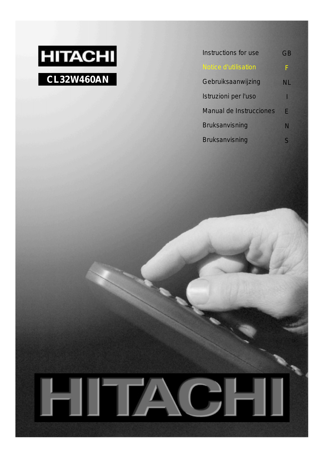 HITACHI CL32W460AN User Manual