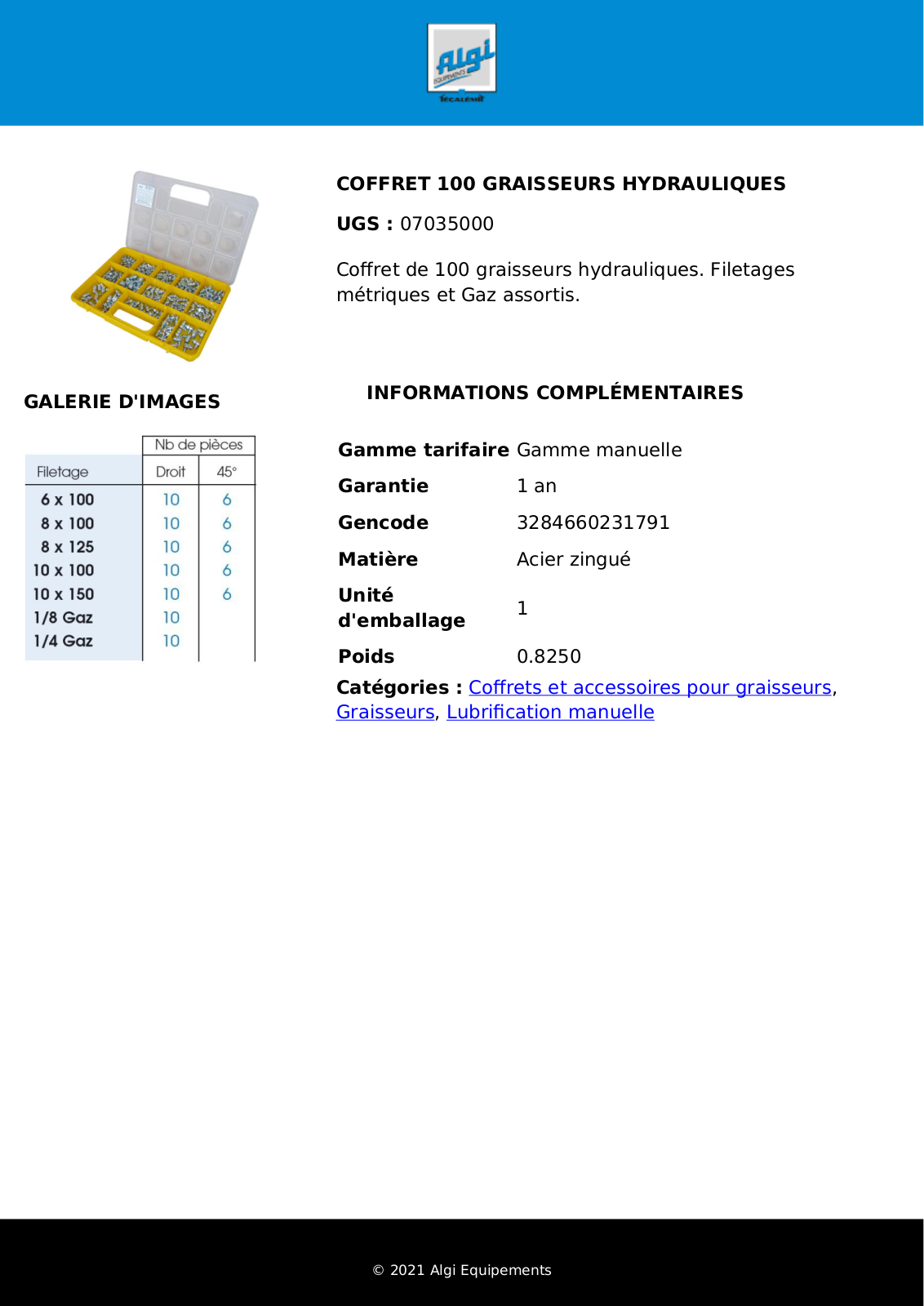 Algi 07035000 Specification - ManualMachine.com