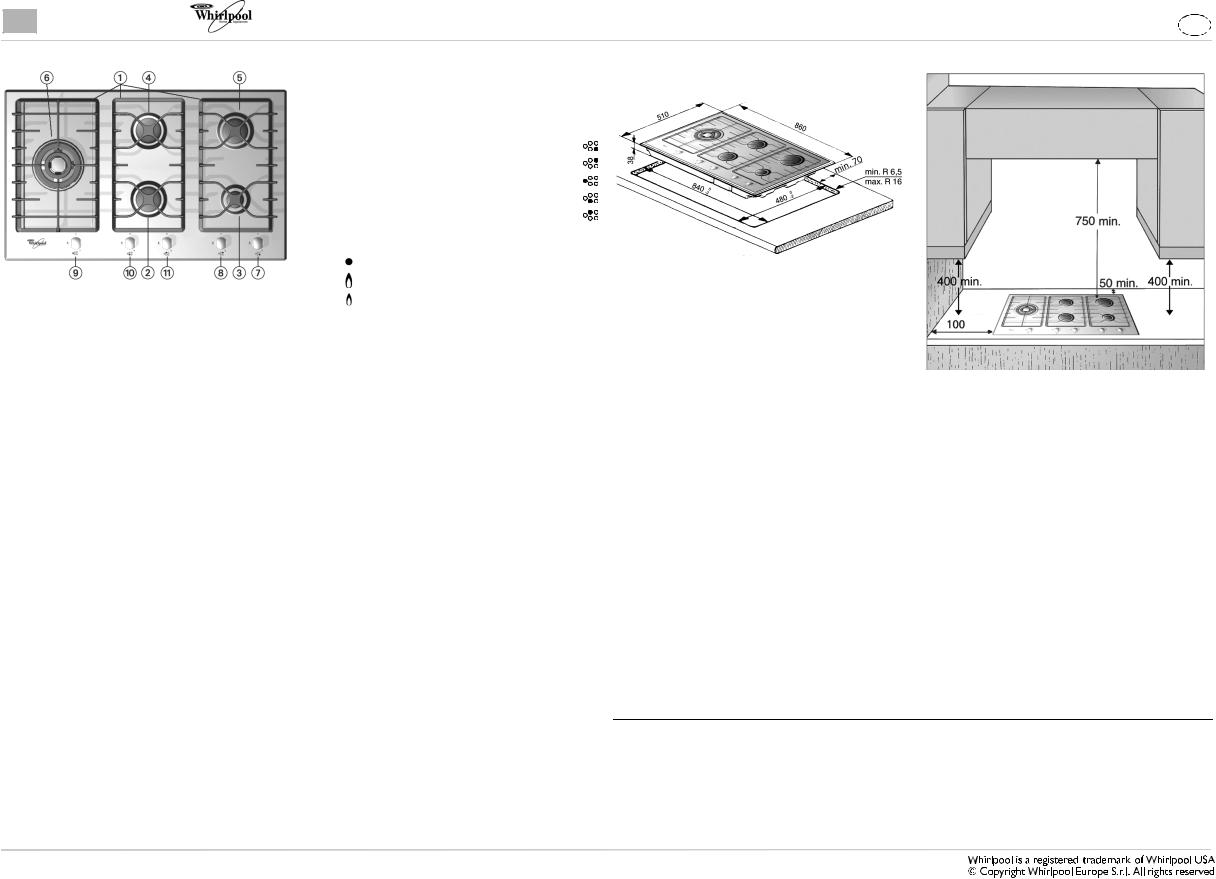 Whirlpool AKT 915 DATASHEET