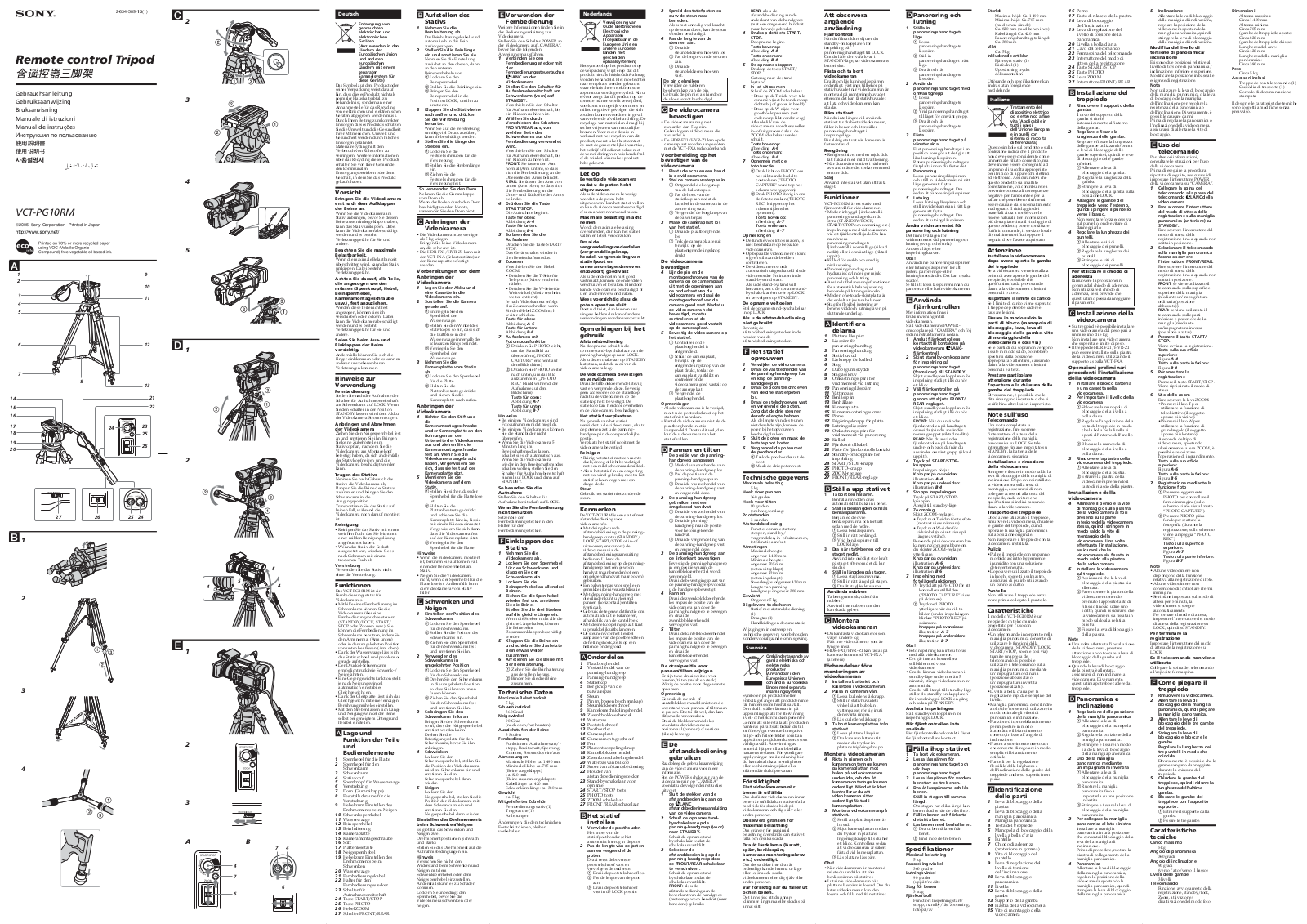 Sony VCT-PG10RM User Manual