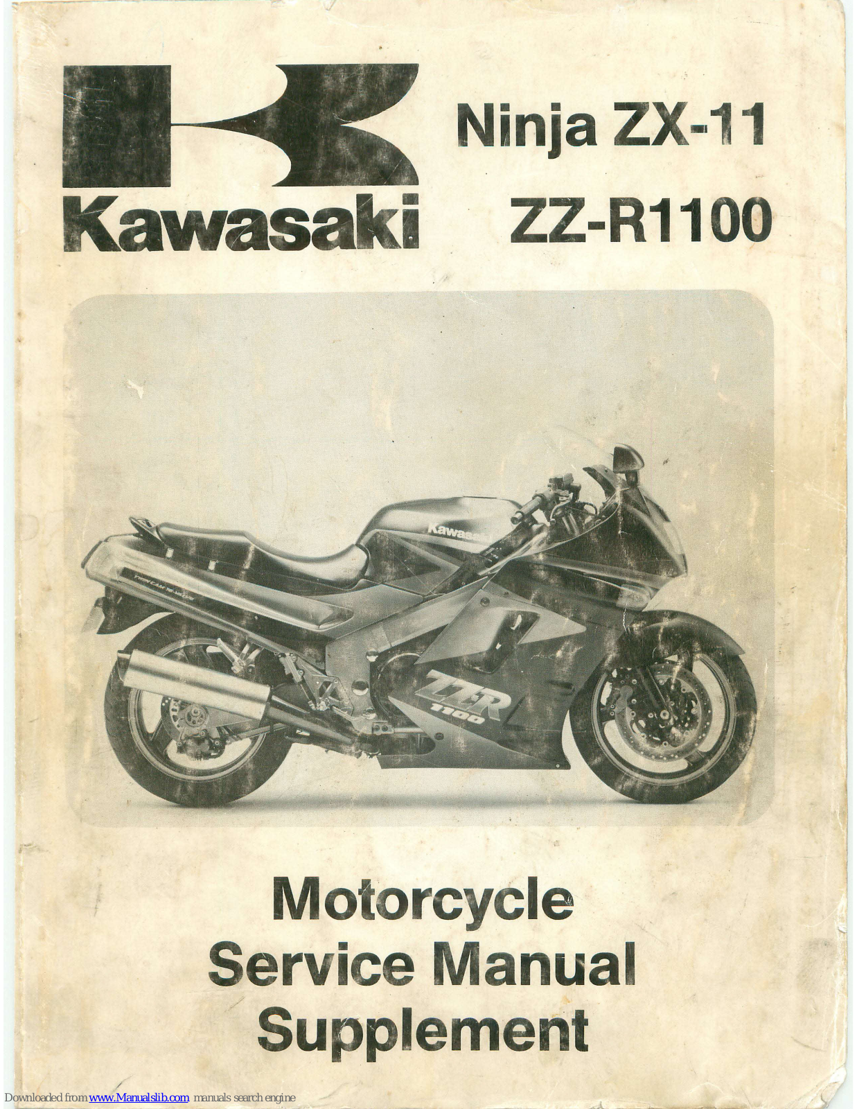Kawasaki Ninja ZX-11 1990, Ninja ZX-11 1991, ZZ-R1100 1990, ZZ-R1100 1991 Service Manual Supplement
