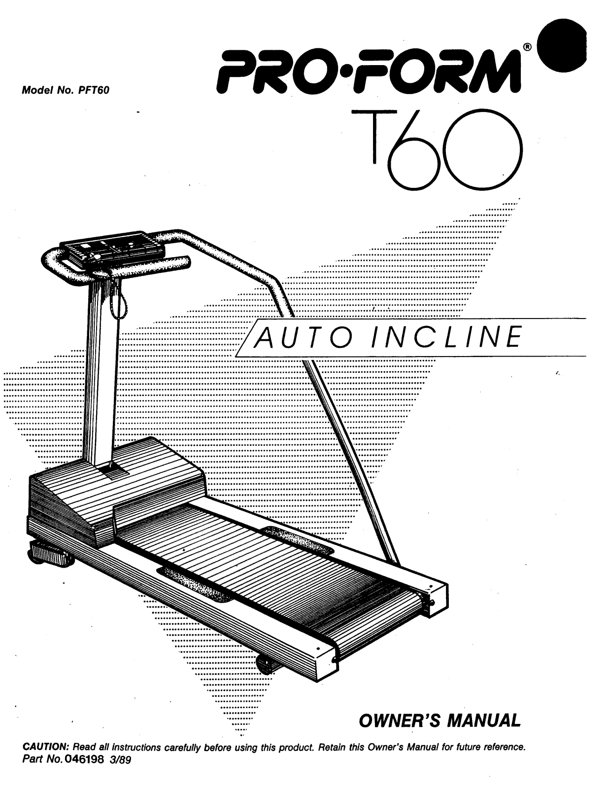 ProForm PFT600 User Manual