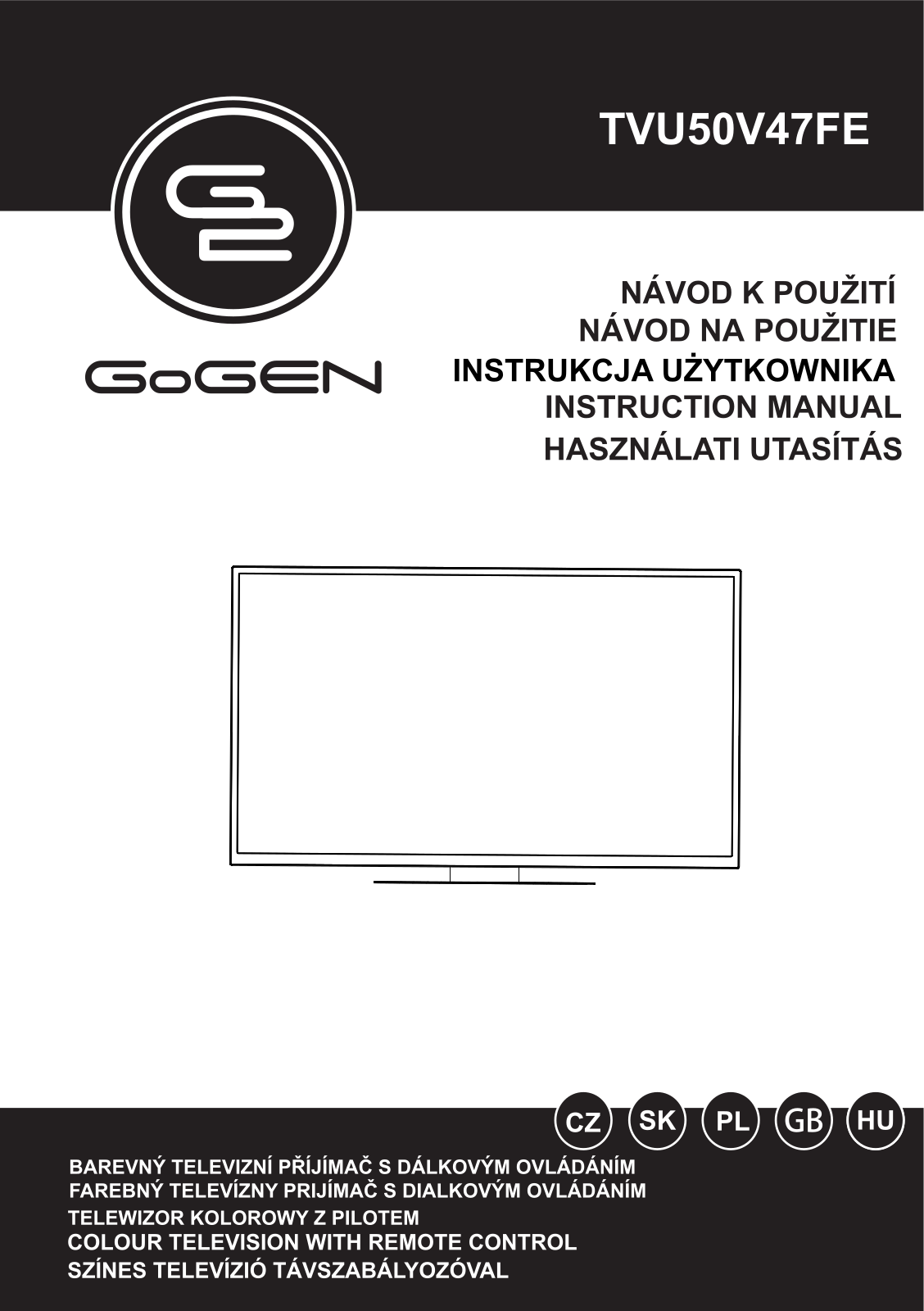 Gogen TVU 50V47 FE Operating Instructions