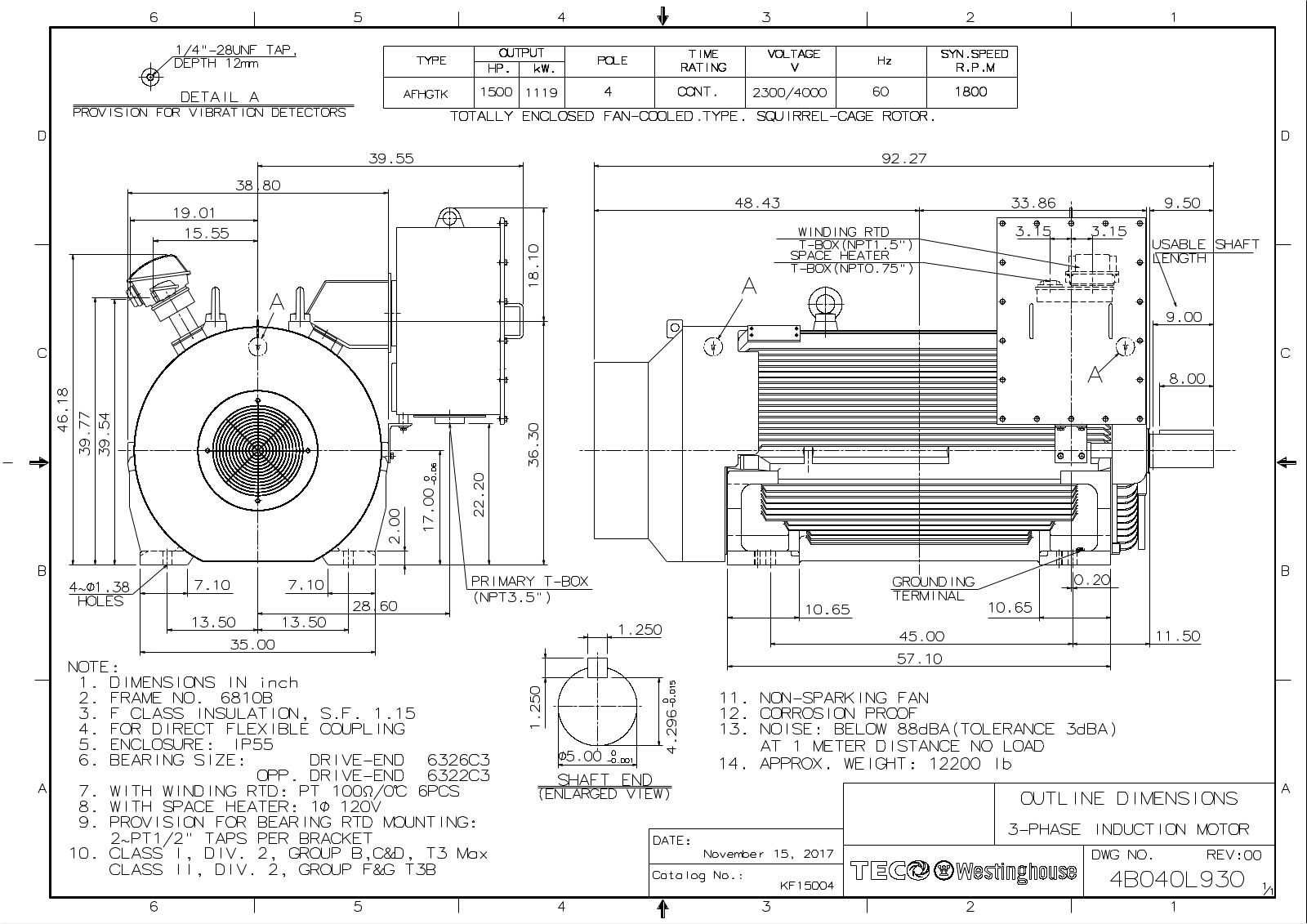 Teco KF15004 Reference Drawing