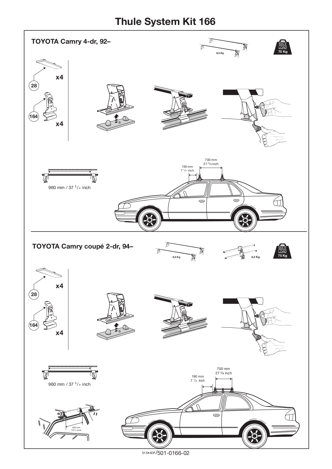 Thule 166 User Manual