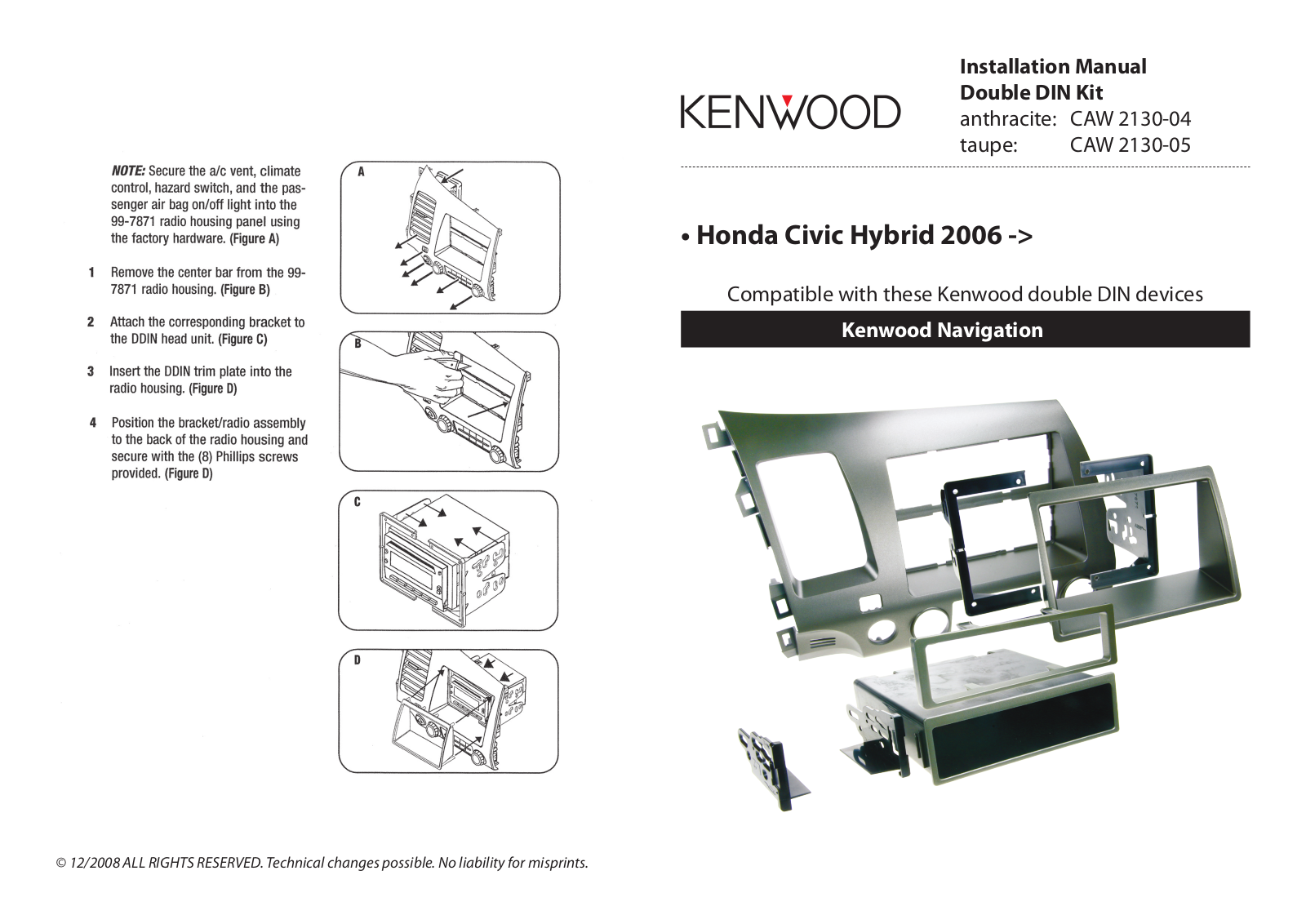 Kenwood CAW2130-04 User Manual