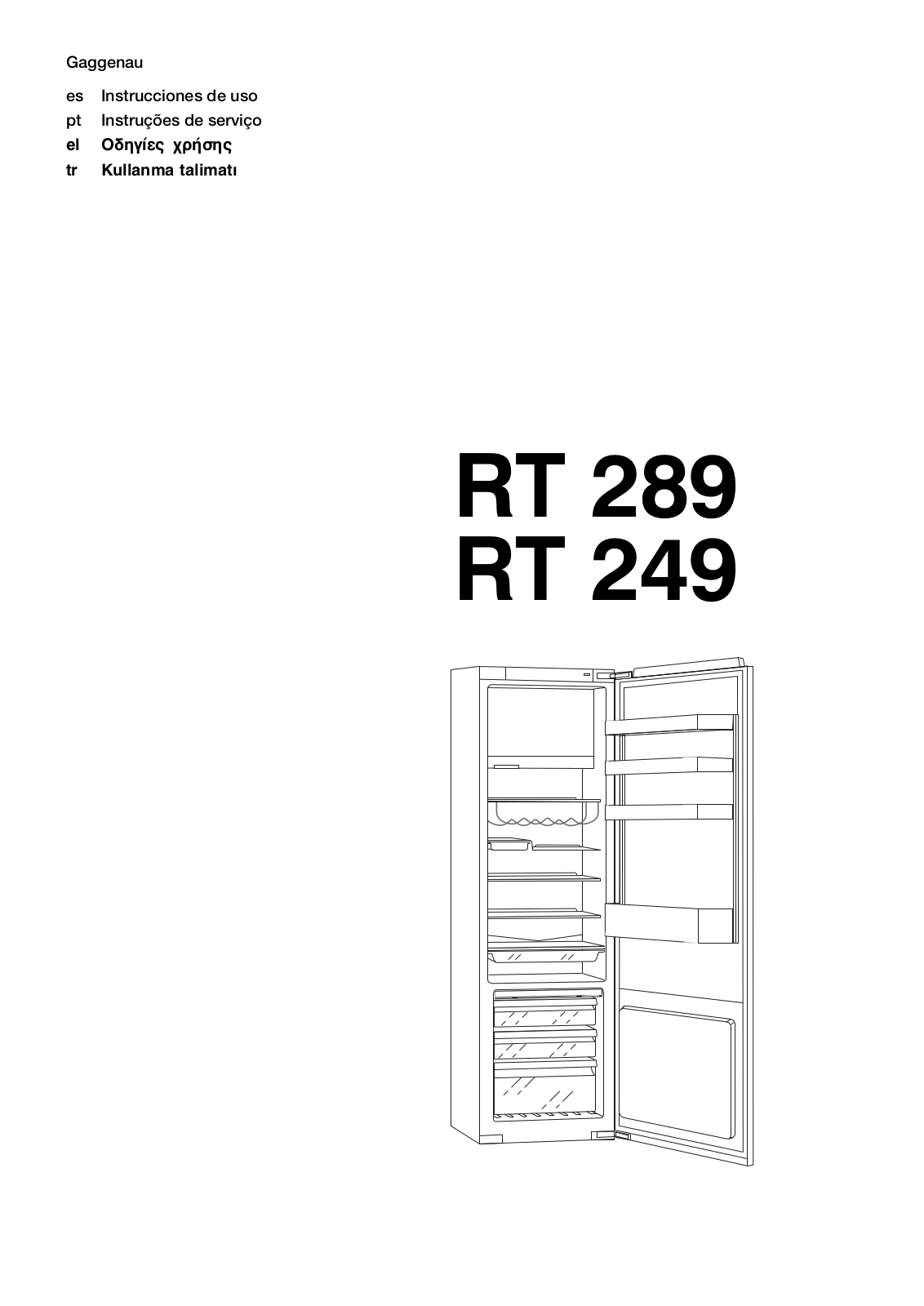 Gaggenau RT289202, RT249202 User Manual