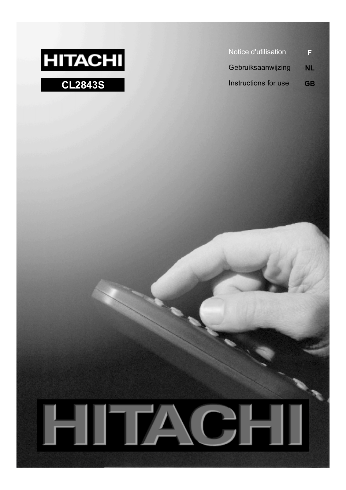 HITACHI CL2843S User Manual