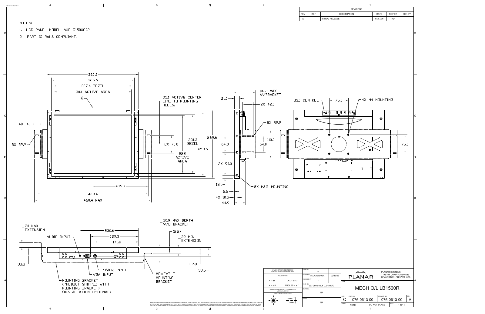 Planar LB1500R User Manual